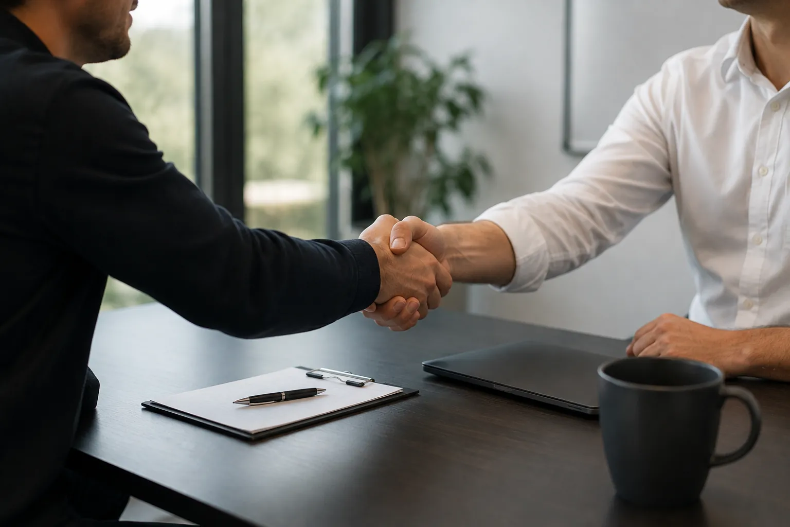 Handschlag: faire Zusammenarbeit ohne Kosten